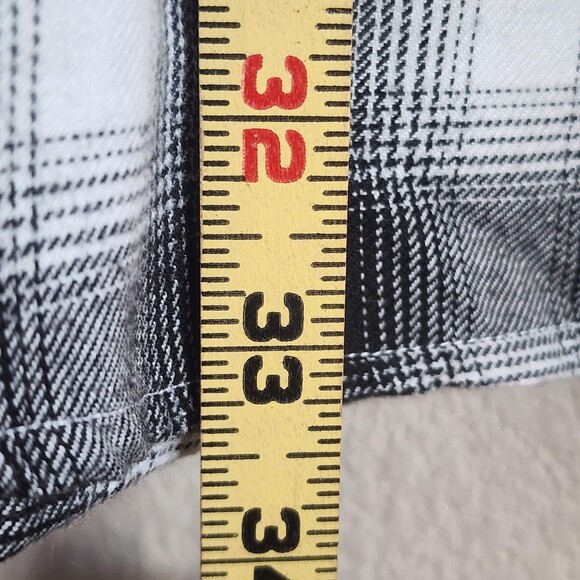 Dixxon Flannel Co Crenshaw Shirt Mens 2XL Black White Plaid Button Long Sleeve - Picture 10 of 11